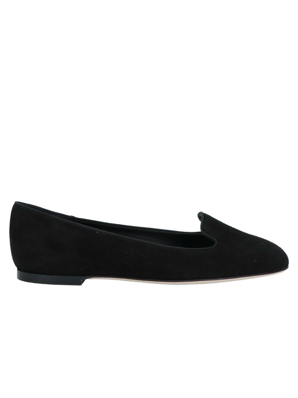Dolce & Gabbana Black Suede round -Toe Flats 38 -worn once